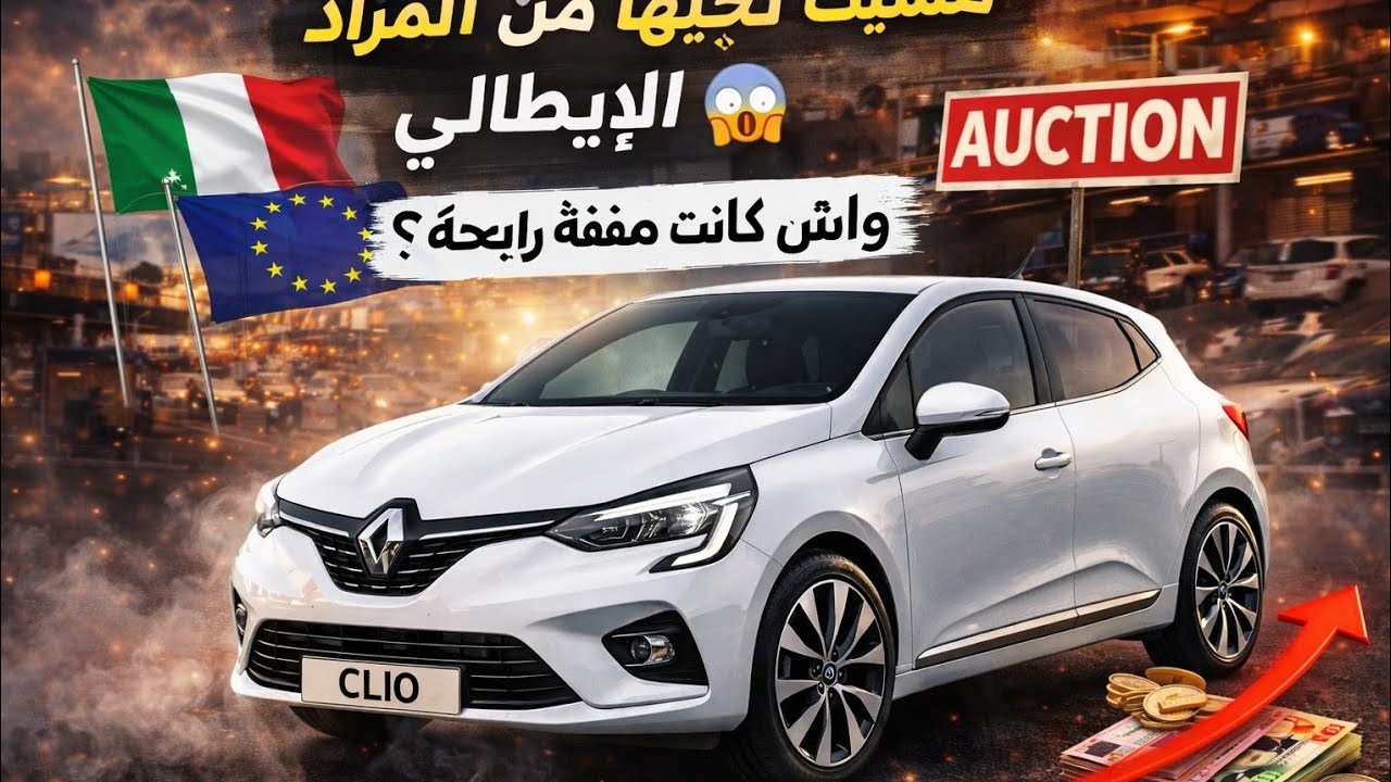 مغامرة شراء سيارة من إيطاليا 🇮🇹 | جبت Renault Clio من المزاد خطوة بخطوة