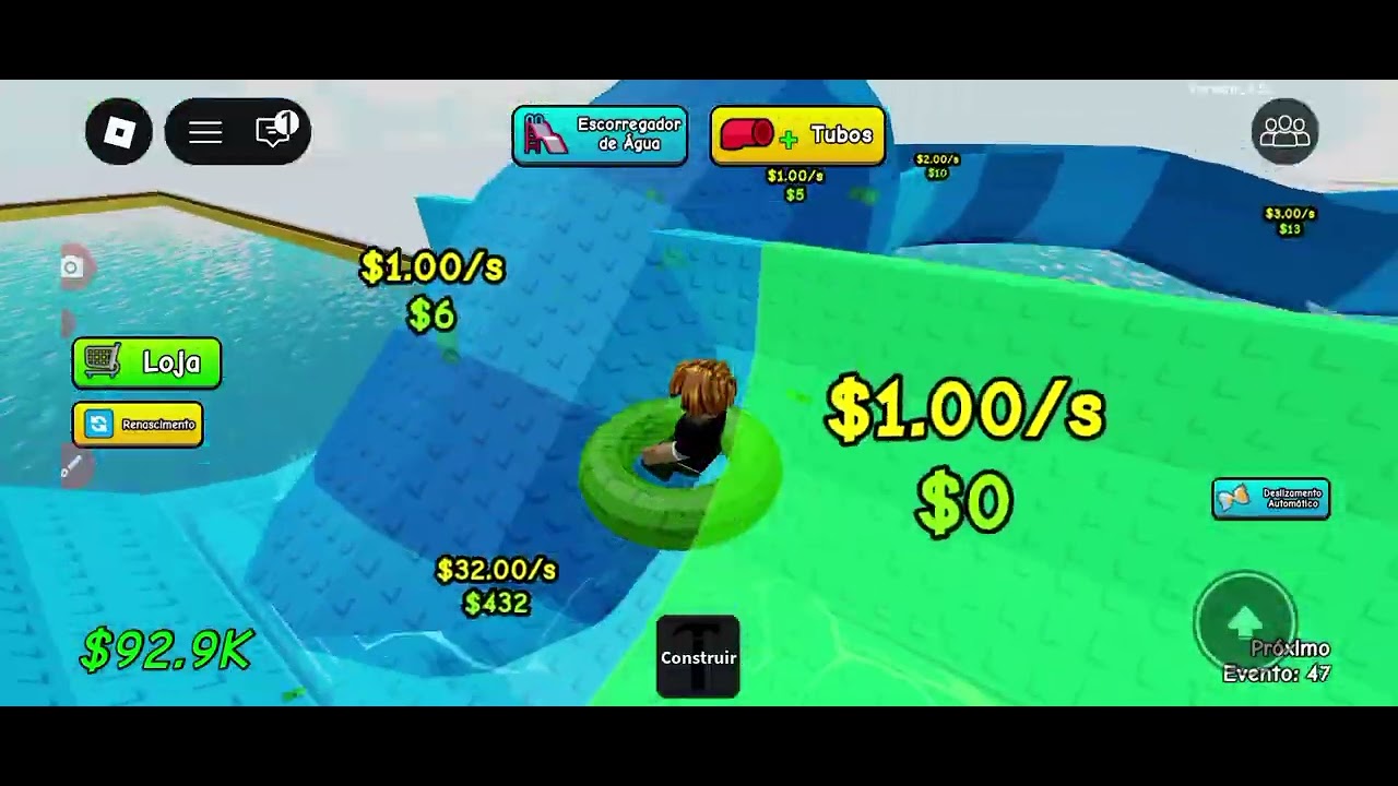Eu e o meu irmão fizemos um toboágua no Roblox 