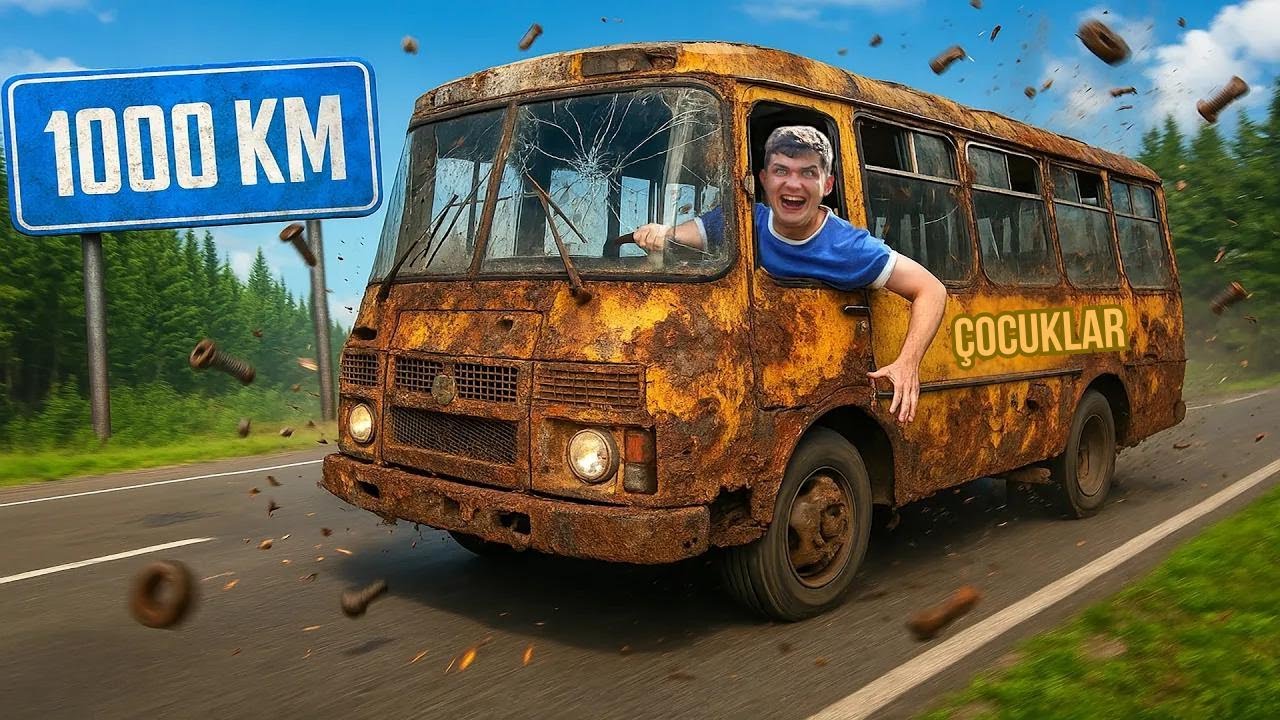 Hurda Bir Okul Otobüsüyle 1000 km Yolculuk!