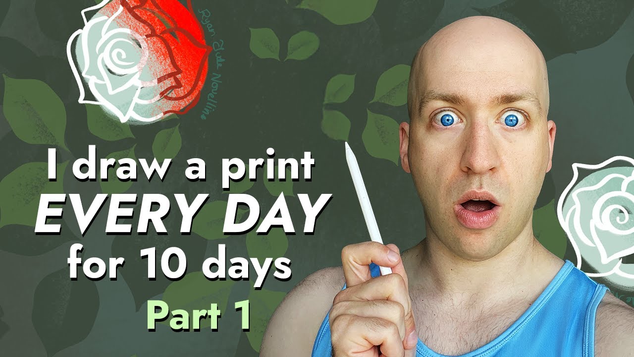 I draw a print EVERY DAY for 10 days: Part 1 + Giveaway