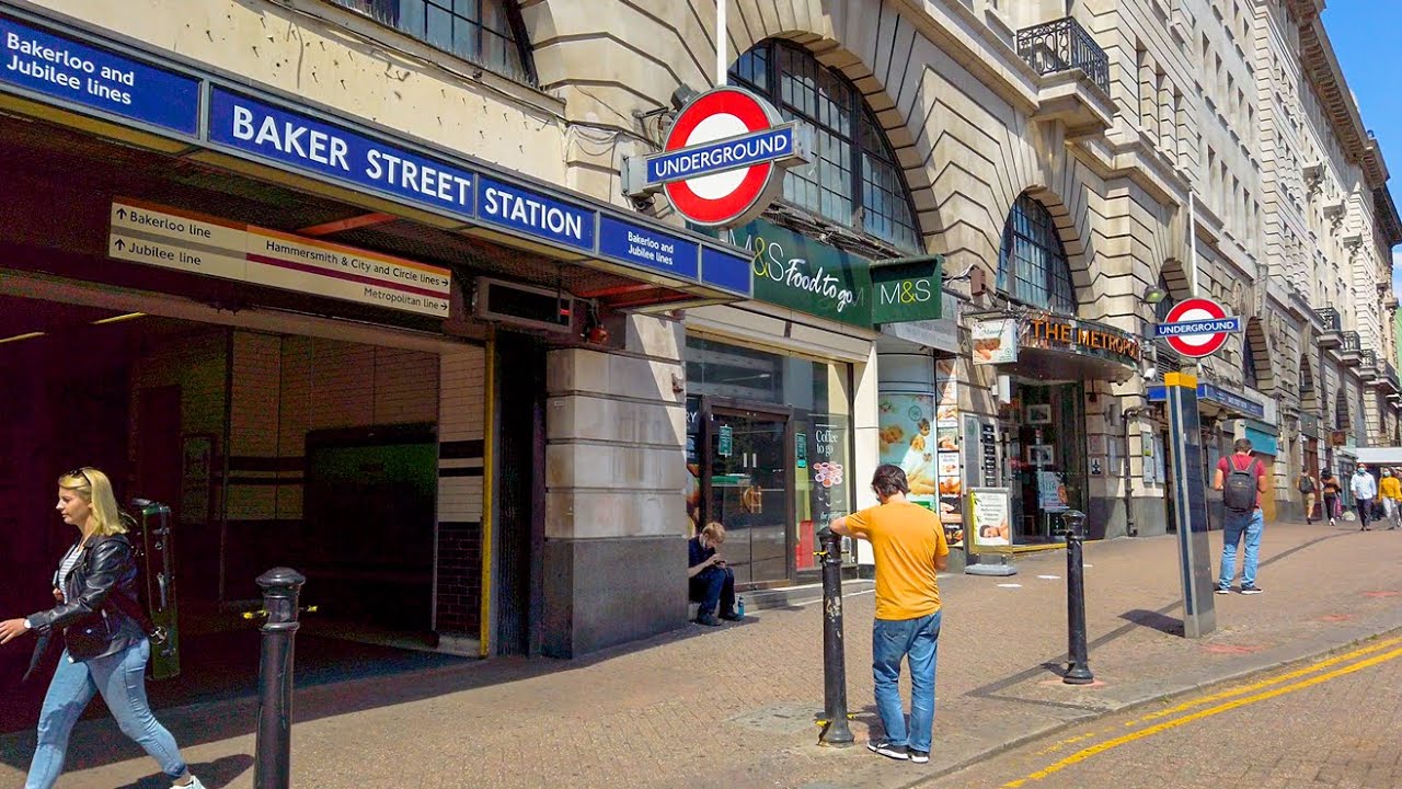 London Summer Walk - Baker Street, Marylebone High Street & Great Portland Street
