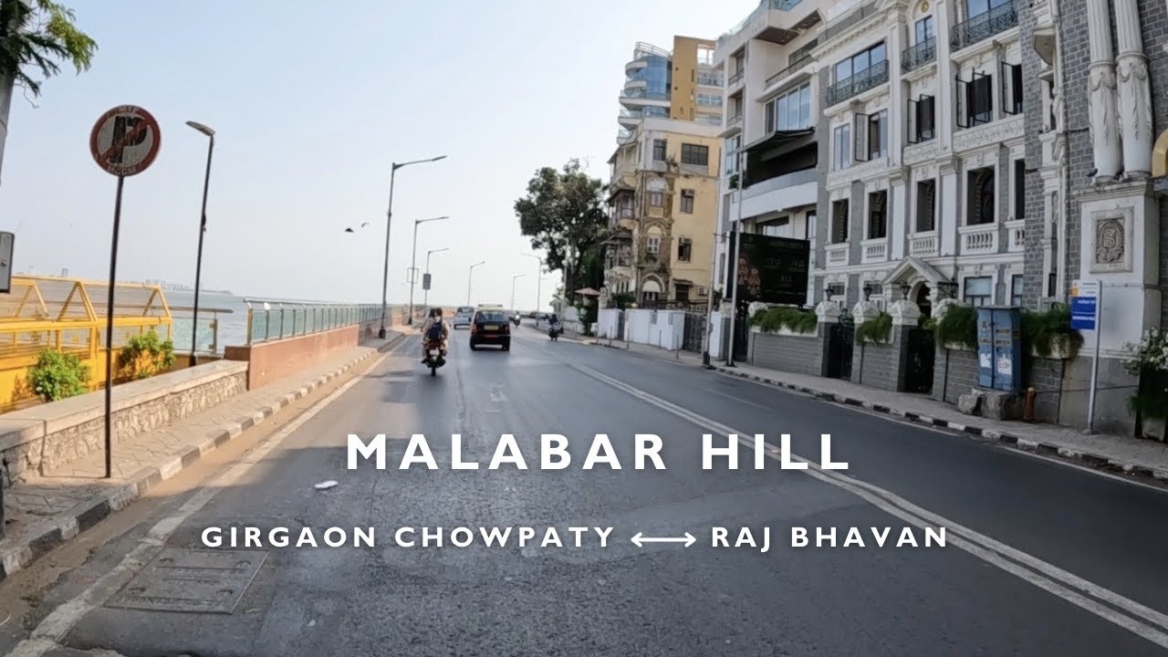 RICH AREA'S OF MUMBAI: DRIVING IN MALABAR HILL FROM GIRGAON CHOWPATTY TO RAJ BHAVAN #enjoy #fun