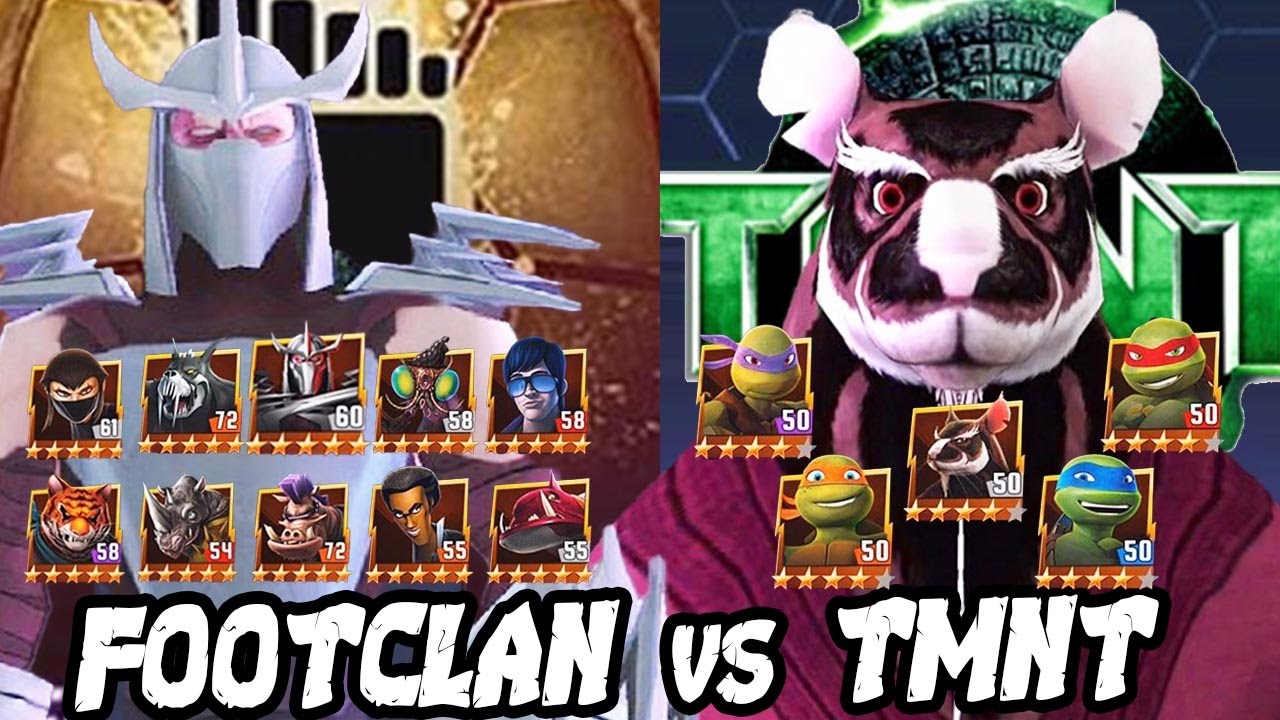 Teenage Mutant Ninja Turtles Legends: Footclan VS TMNT Team