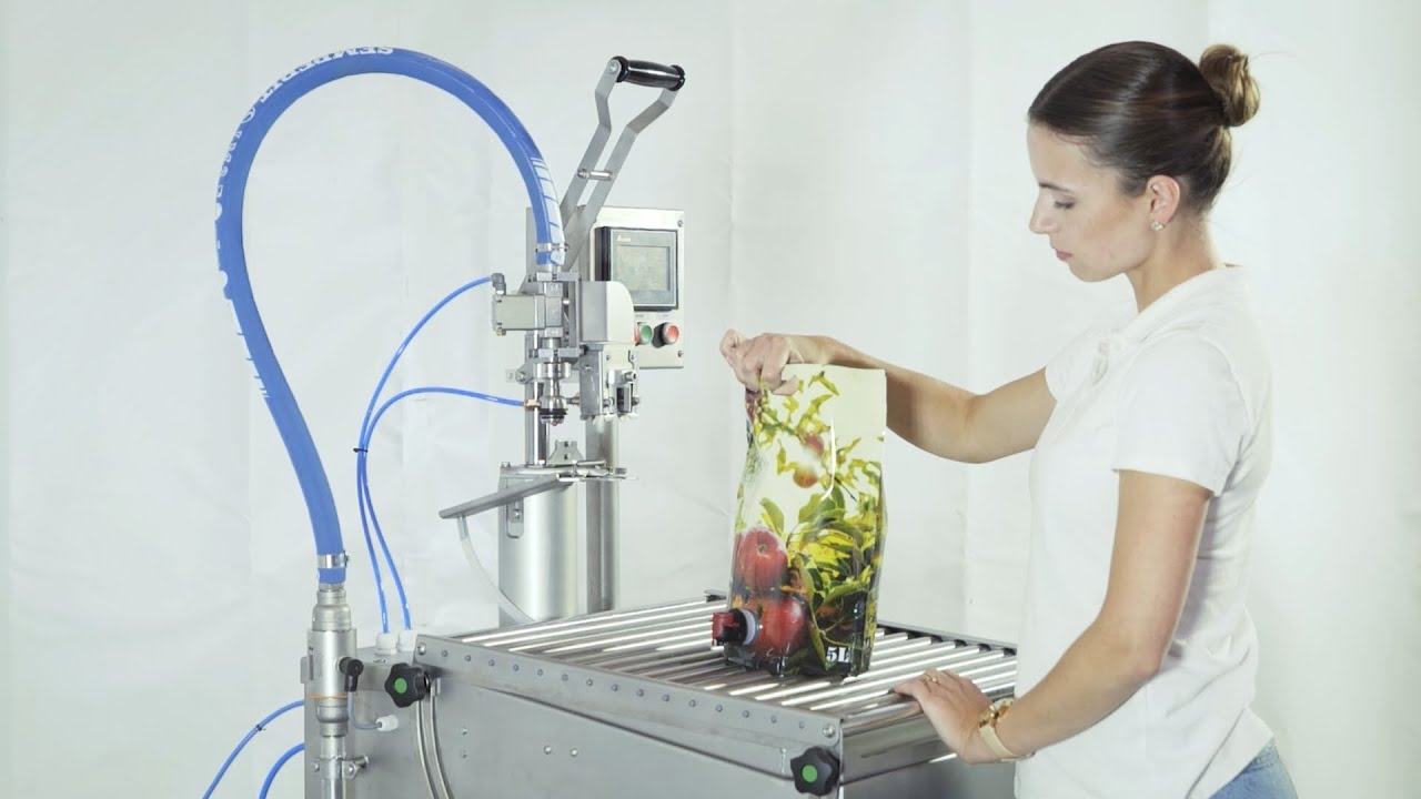 Semi-Automatic Bag in Box Filler SEMIFLOW | Fills Bag in Box & Pouch Packages | ProFlow