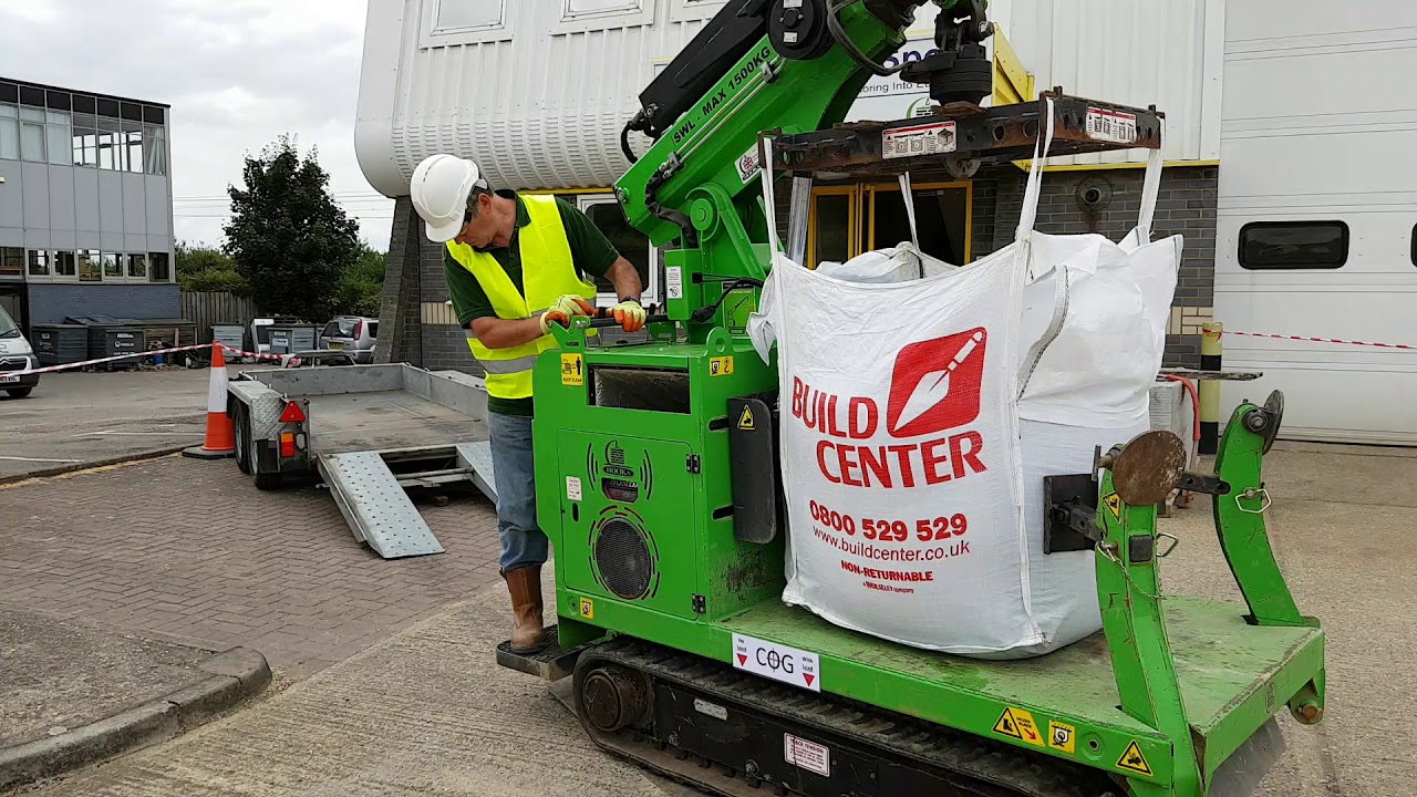 The Hooka Pick and Carry Crawler Handler Safely Moving Bulk Bag, Better Than a Forklift