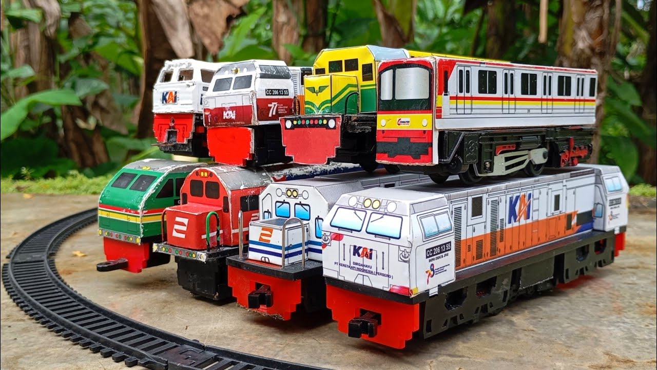 Menemukan mainan kereta api kai cc206,kereta api krl,kereta api rnb,kereta api pt tel,kereta api wnb