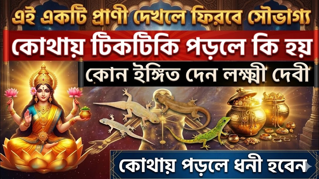 টিকটিকি শরীরের কোন বিশেষ অঙ্গে পড়লে কি ফল পাওয়া যায় | টিকটিকি পতনের ফলাফল | Tiktiki Potoner Fol
