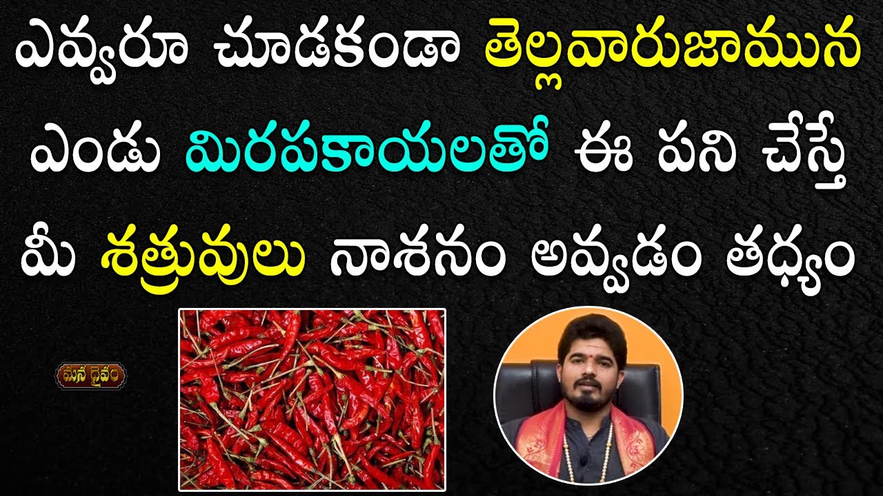 జీవితంలో శ‌త్రువులు అనేవారు ఉండ‌కూడ‌దంటే? | Remedy For Enemies | Endu Mirchi | Satyasai Sharma