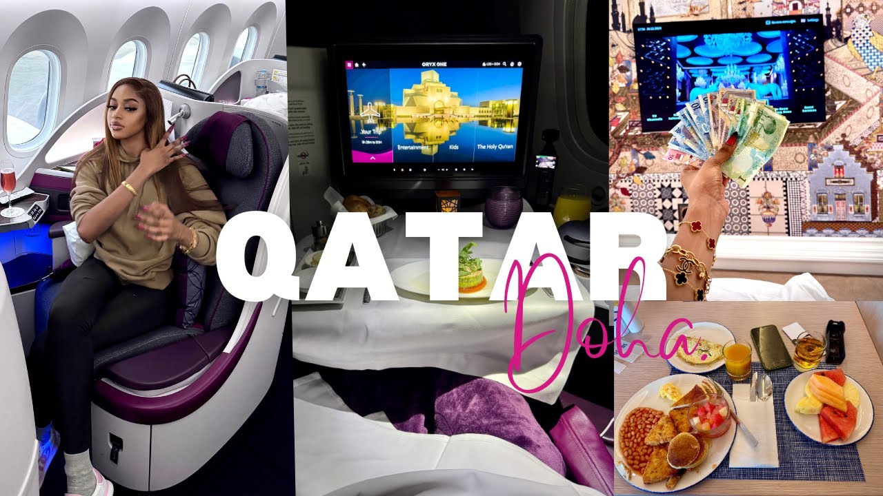 Solo Trip to DOHA, QATAR—I Cried! 😭 | Qatar Airways Business Class Review + Hotel Tour + New Friends
