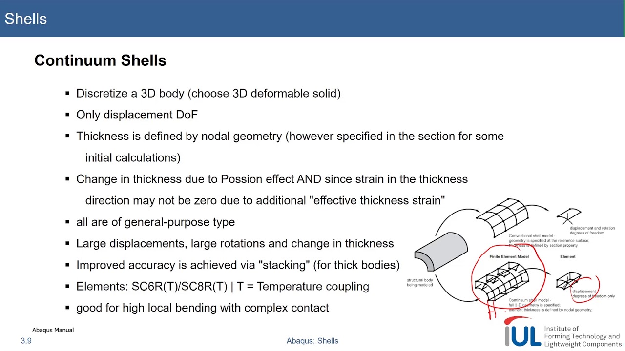 Abaqus Tutorial: Shell Elements #2 Continuum Shells