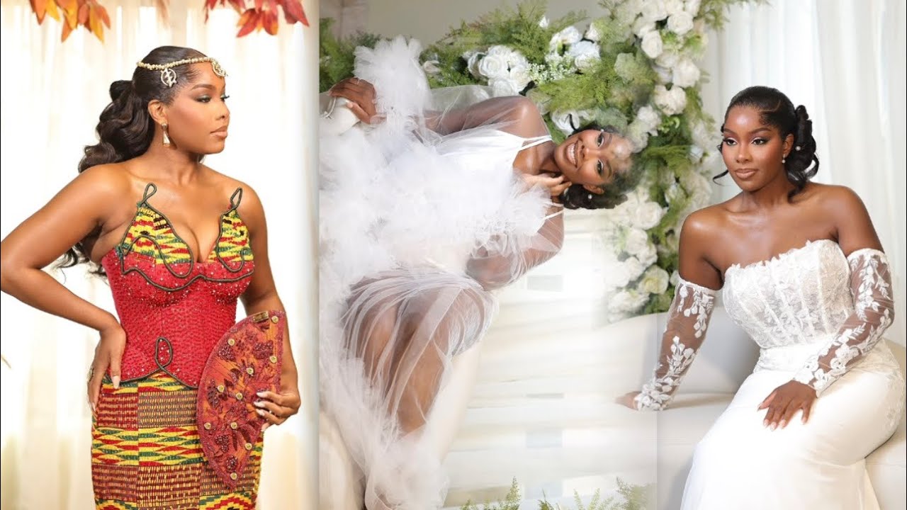 Bridal glam with a cultural twist — Safara’s🇧🇧 Ghanaian wedding looks