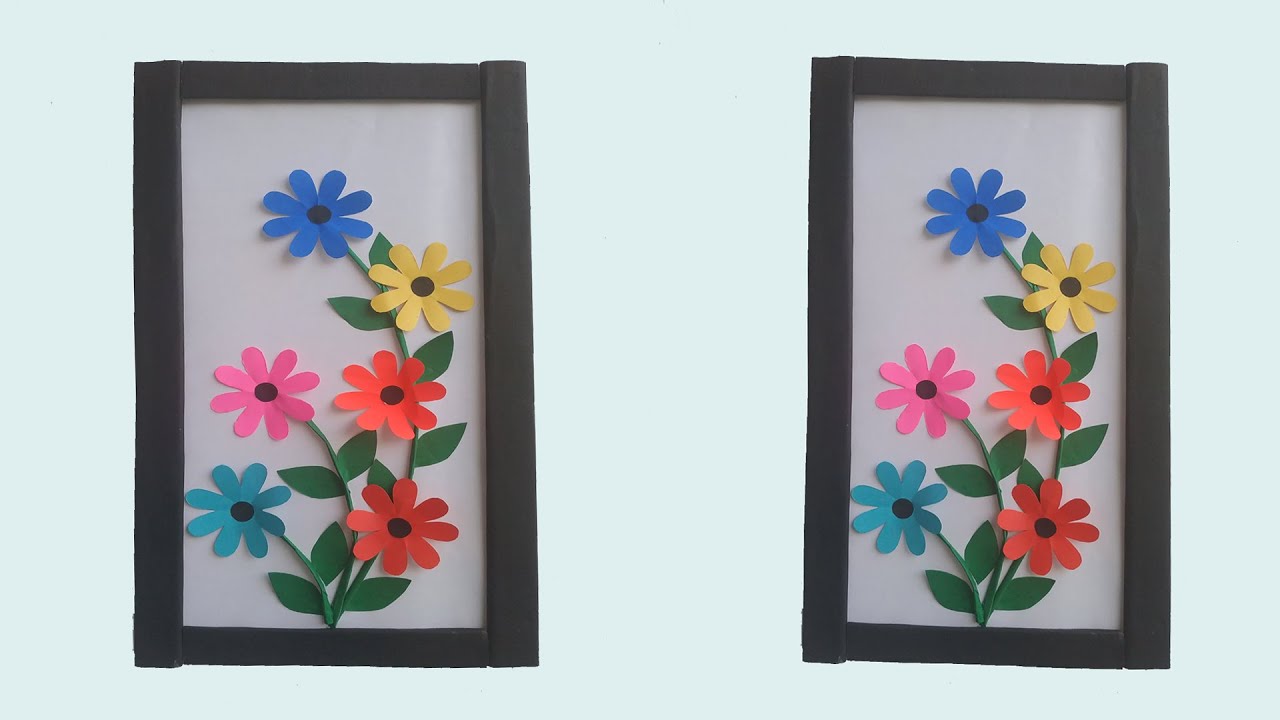 Beautiful handmade wall decoration ideas || Paper crafts || Frame wall hanging