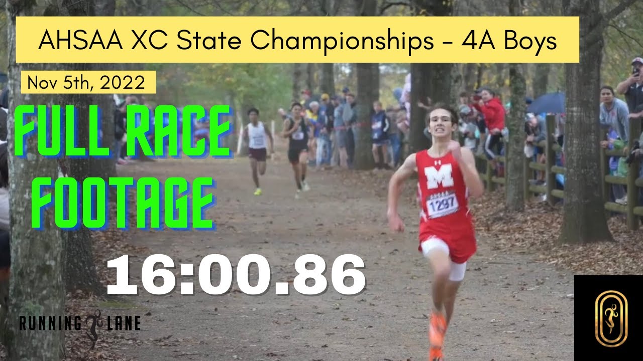 2022 AHSAA Cross Country Championship - 4A Boys - Full Race Footage - All Finishers