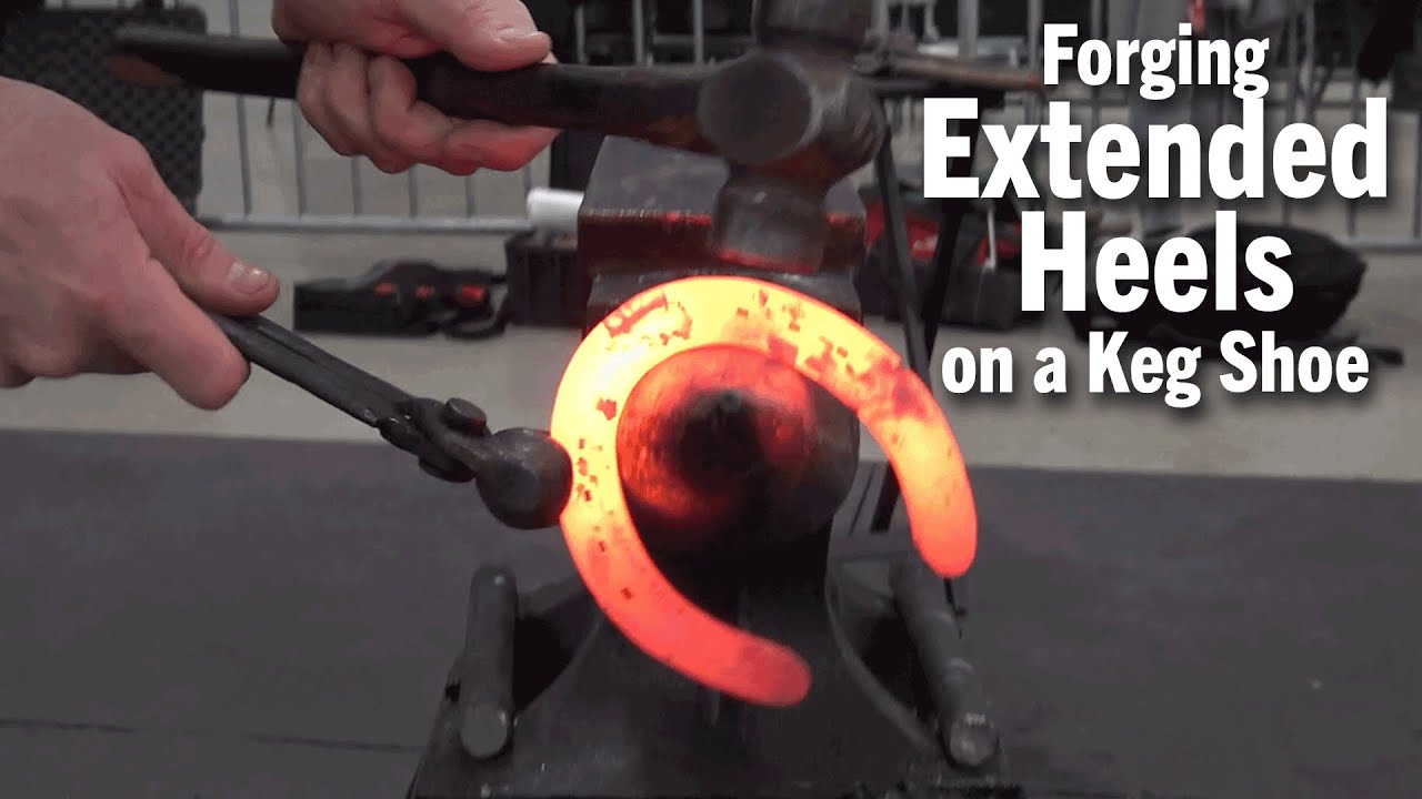 Forging Extended Heels on a Keg Shoe