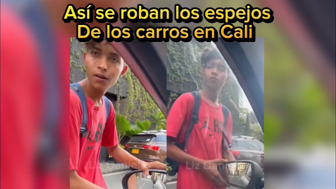 Así se roban los espejos de los carros, nueva modalidad 