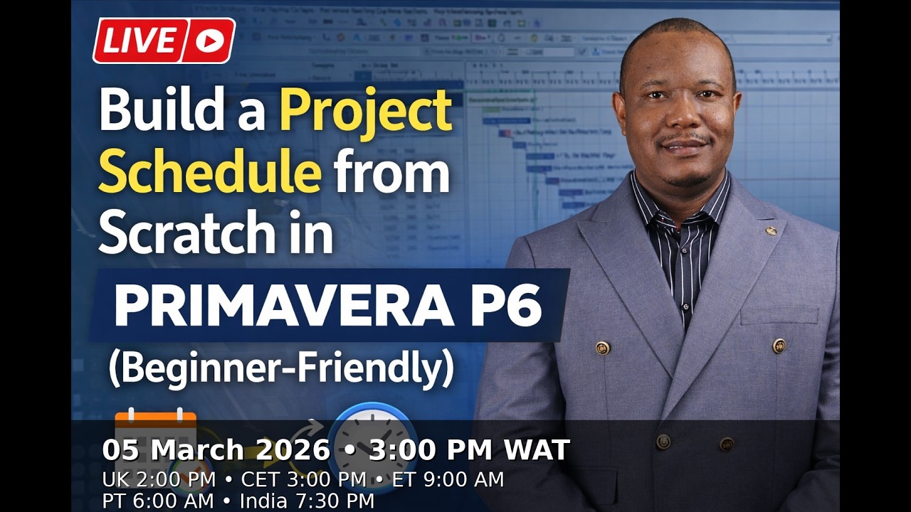 Primavera P6 Live: Build a Project Schedule from Scratch (Beginner-Friendly)