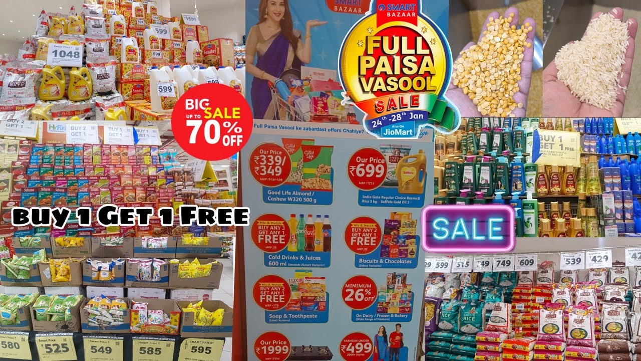 Reliance Smart & Jio Mart FULL PAISA VASOOL SALE 2024| Huge Discount on Groceries & Daily Essentials