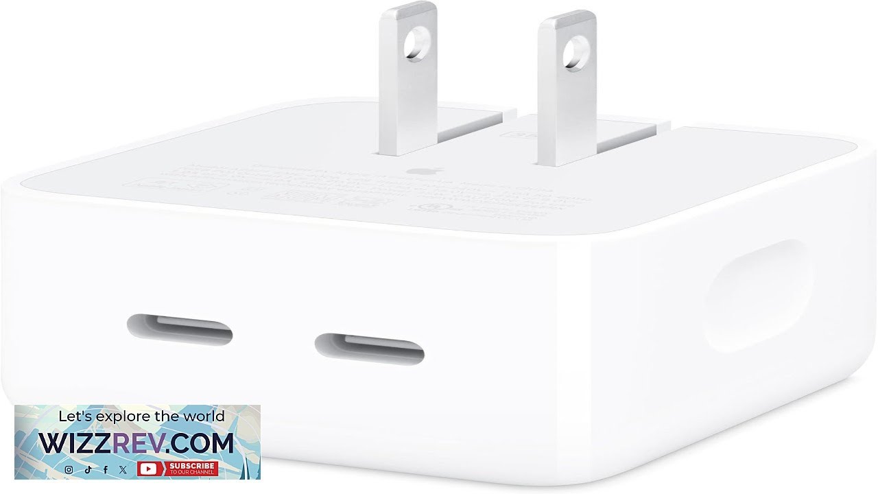 Apple 35W Dual USB C Port Compact Power Adapter: Fast and Convenient Charging