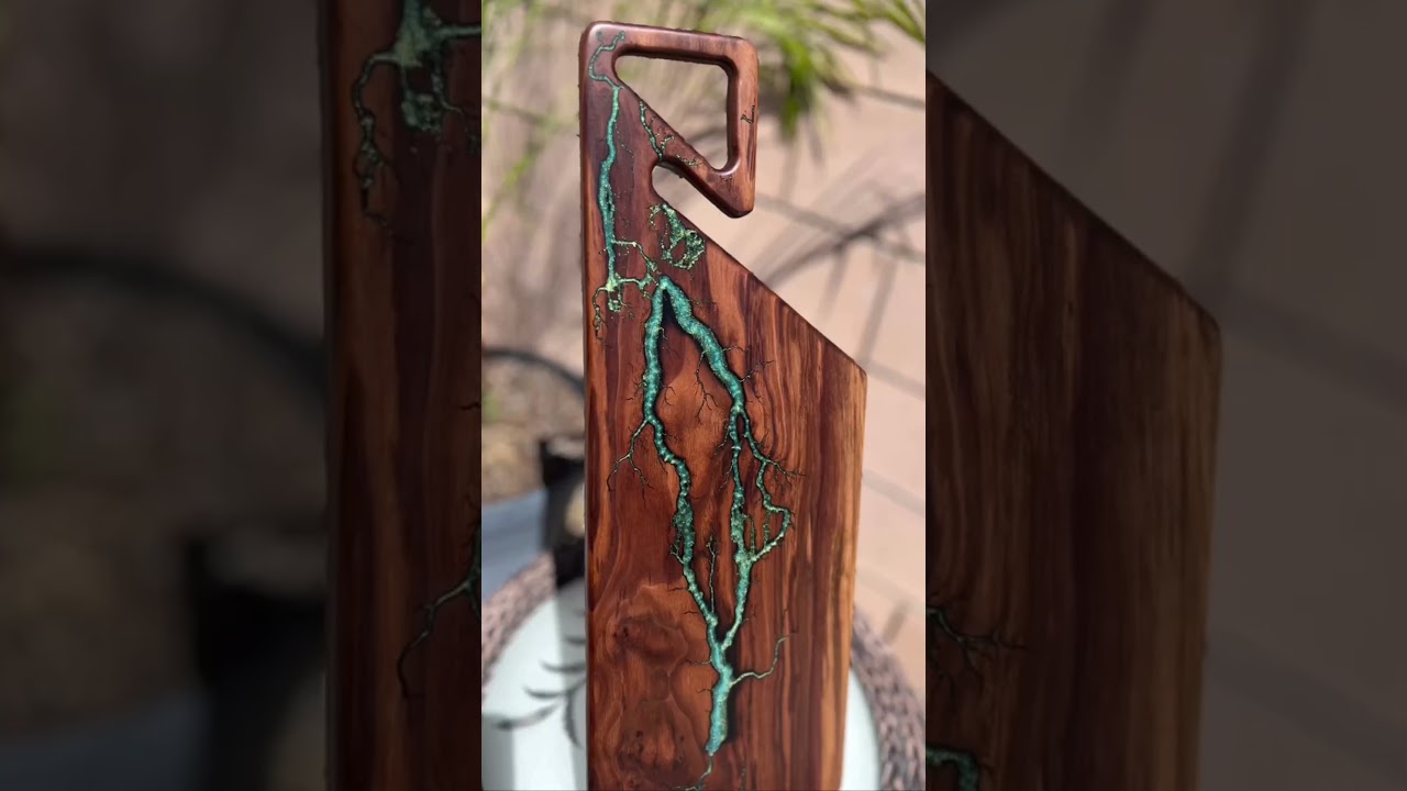 Fractal Burning With Epoxy | Arctic Golden Frost Charcuterie Board