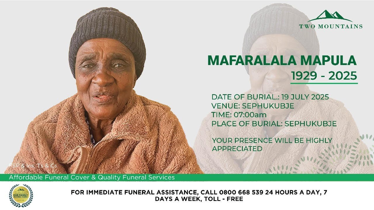IN LOVING MEMORY OF MAFARALALA MAPULA