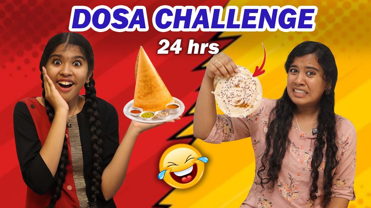 🔥Eating Only DOSA for 24 hrs😱 - WEIRDEST Food Challenge🤪 || Ammu Times ||
