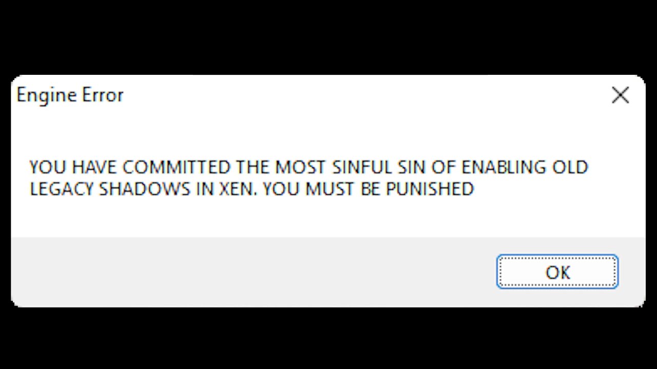 Black Mesa Secret Engine Error