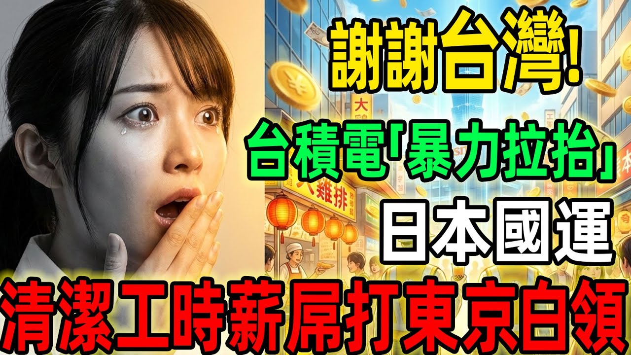 謝謝台灣！台積電「暴力拉抬」日本國運，清潔工時薪屌打東京白領，熊本老人淚崩：謝謝台灣讓我們重回巔峰
