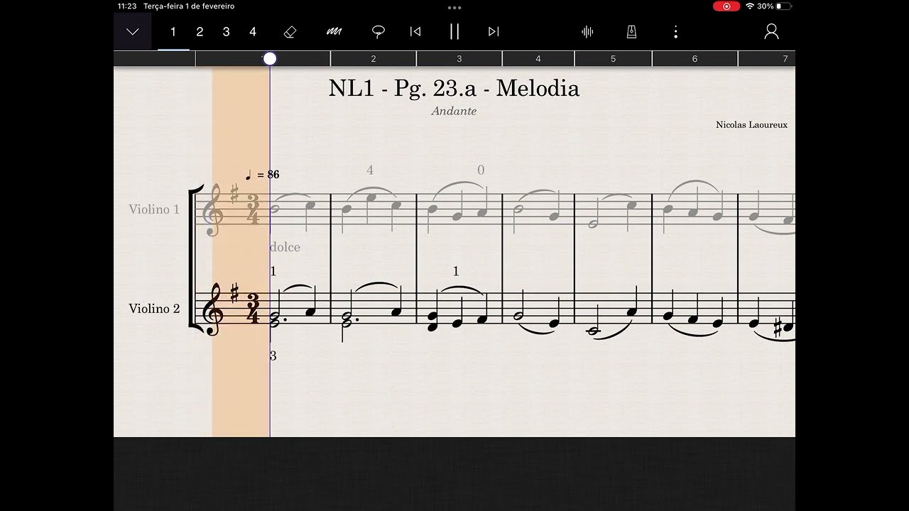 Pg 23 - Melodia - Violino 2 - Nicolas Laoureux I - Violino