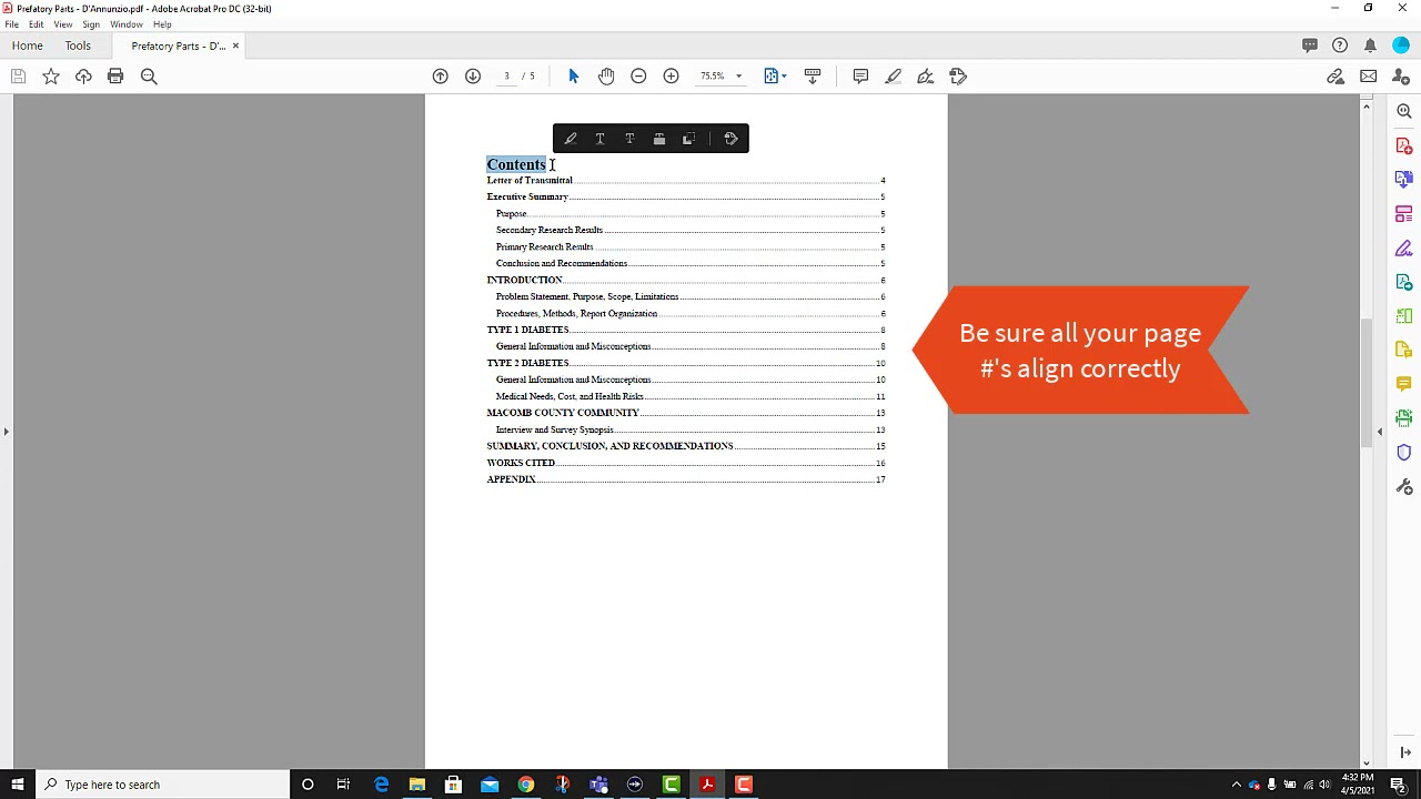 BCOM 2050   Prefatory Parts of a Formal Report