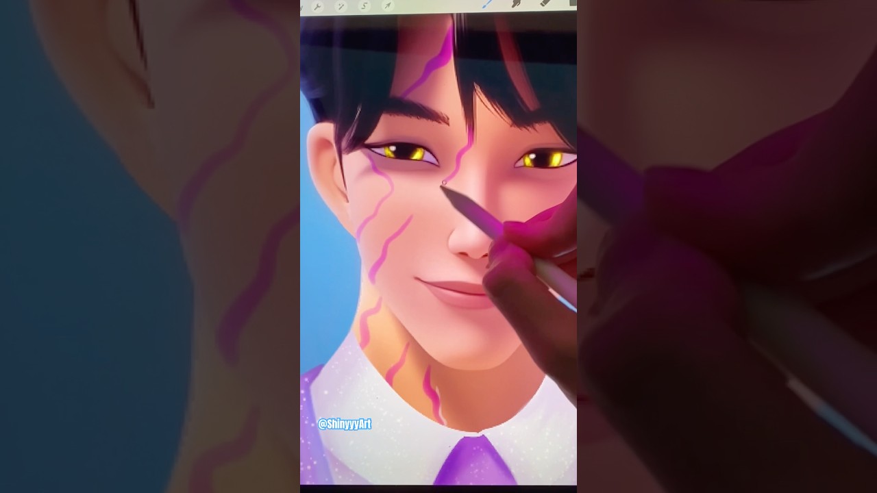 💜✨ Part 2: Rumi and Jinu&rsquo;s wedding ✨ #kpopdemonhunters #rumi #jinu #glowup #transformation #drawing