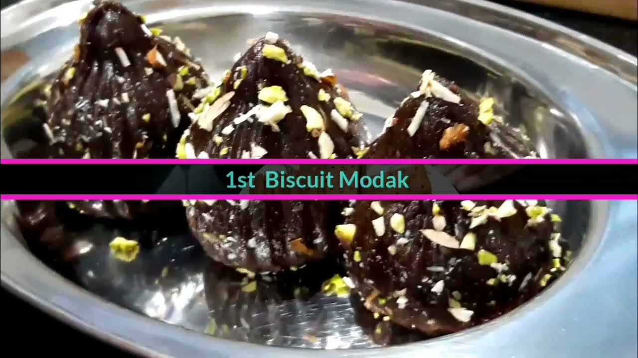 Instant chocolate biscuit modak recipe |Ganesh Chaturthi special 2 types of modak |how to make modak