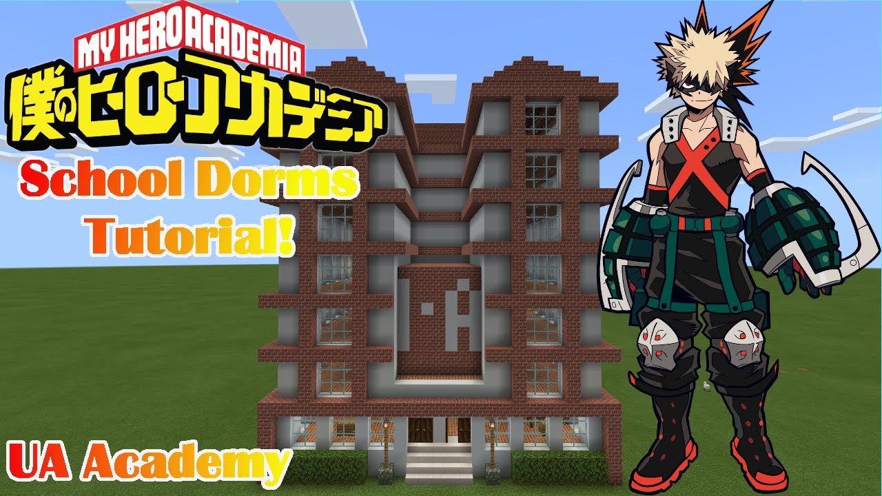Minecraft Tutorial!: My Hero Academia School Dorms! / MHA **Anime Builds** 4K