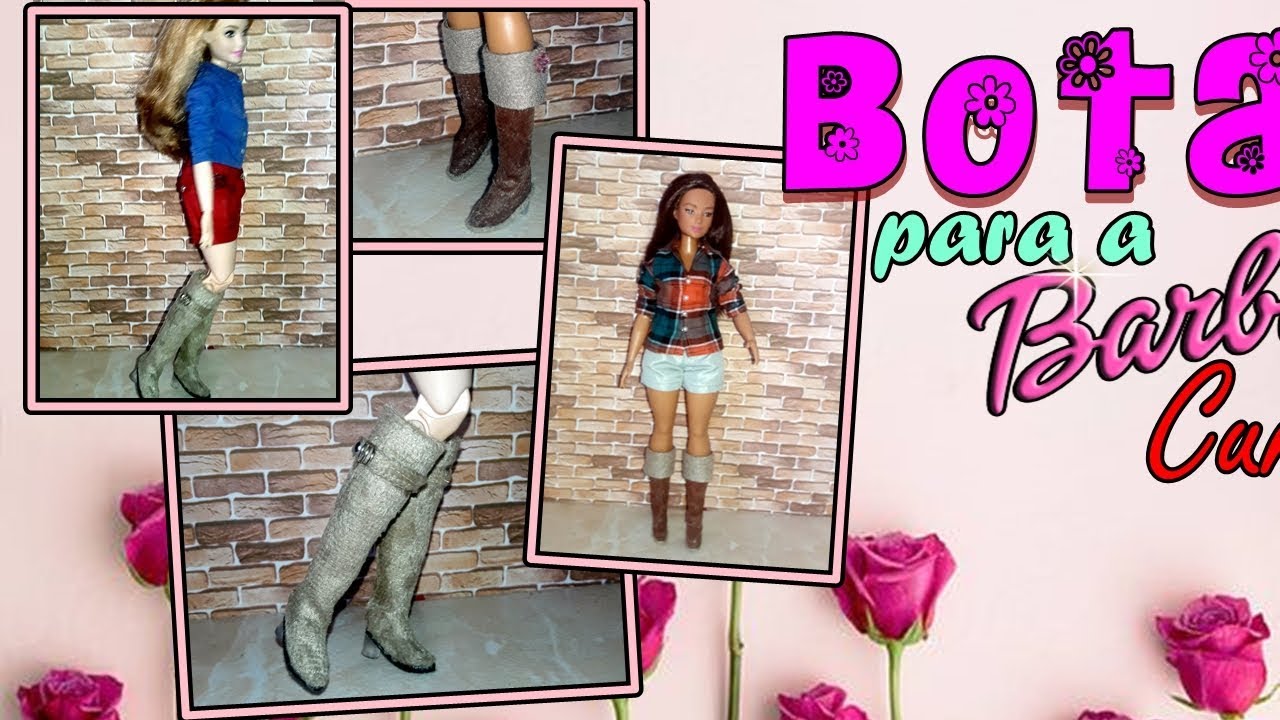 #CRIANDO botas  para a Barbie curvy