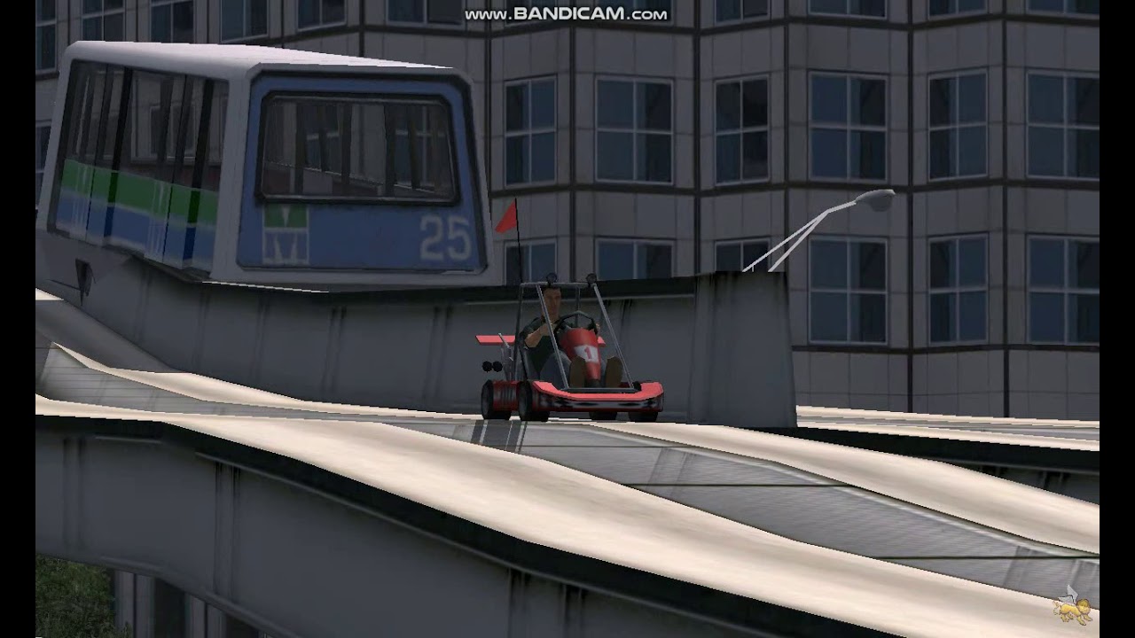 Driv3r. Go-Kart flights over Miami. Funny moments