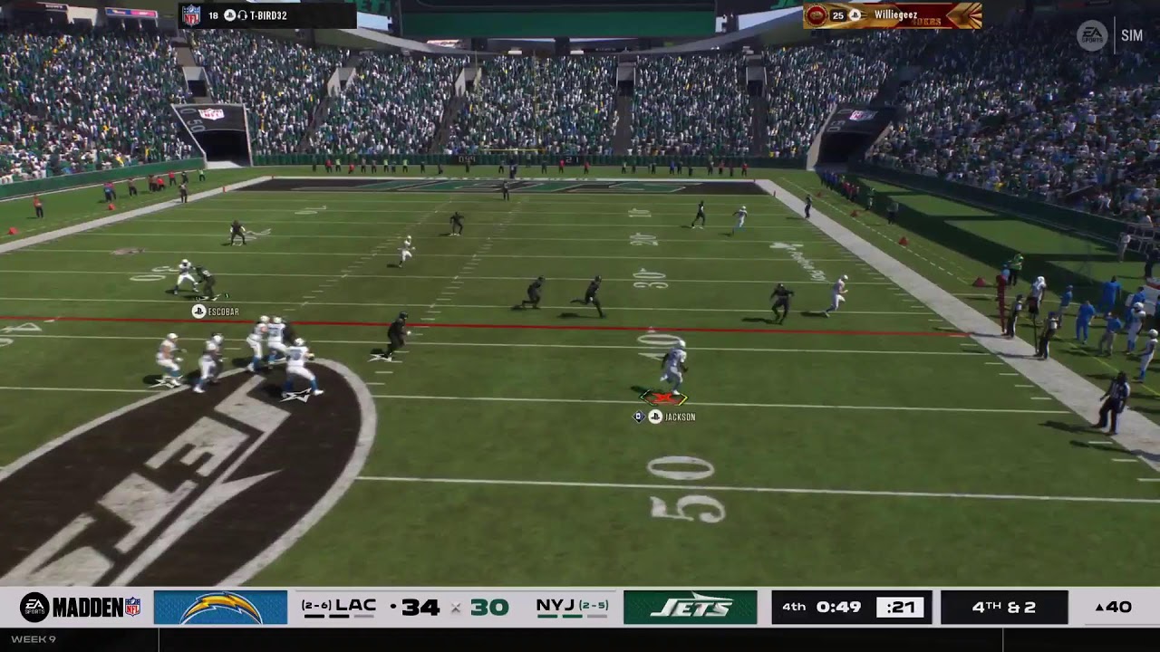 TML S5 W9 Chargers 🆚 Jets