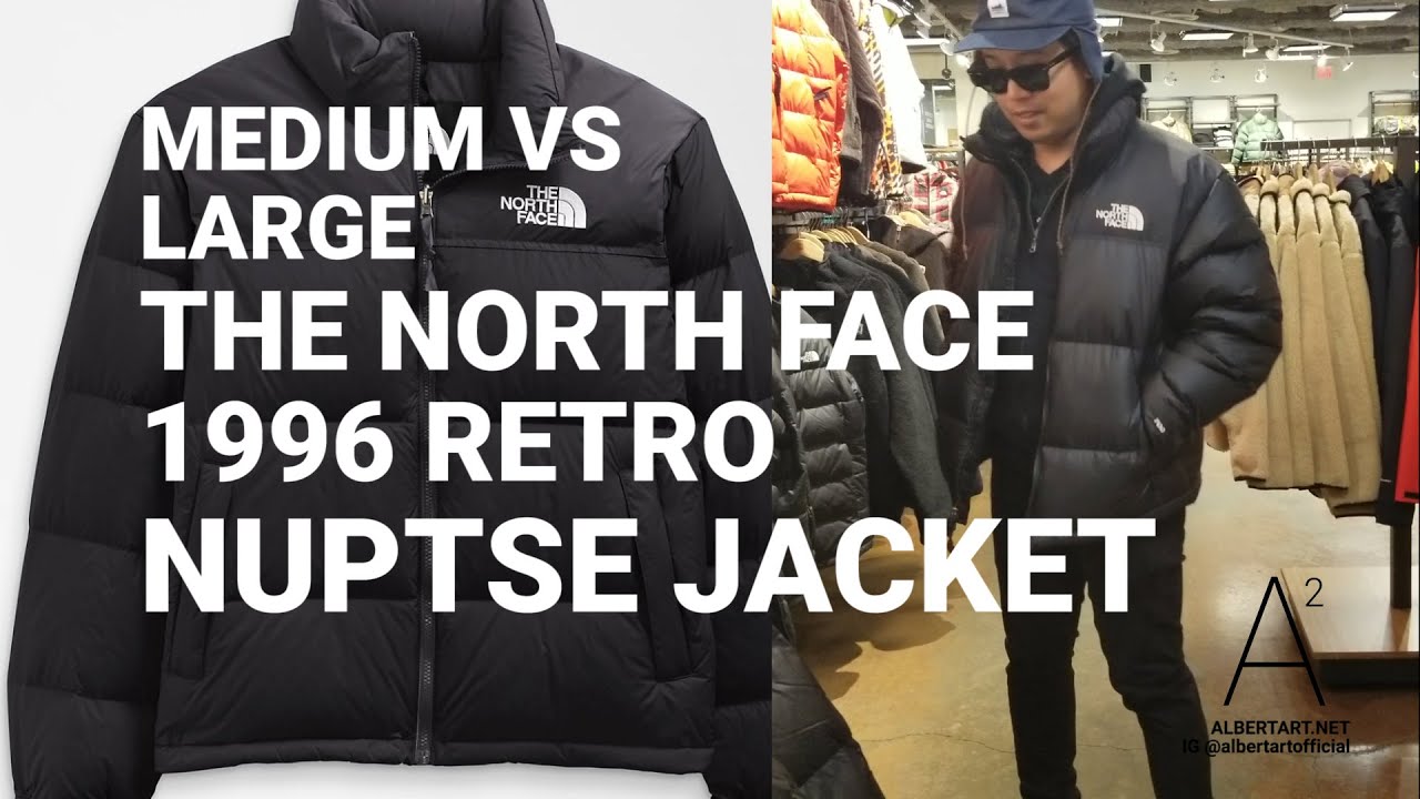 THE NORTH FACE 1996 RETRO NUPTSE MEDIUM VS LARGE FIT SIZE COMPARISON #THENORTHFACE #FASHION #STYLE