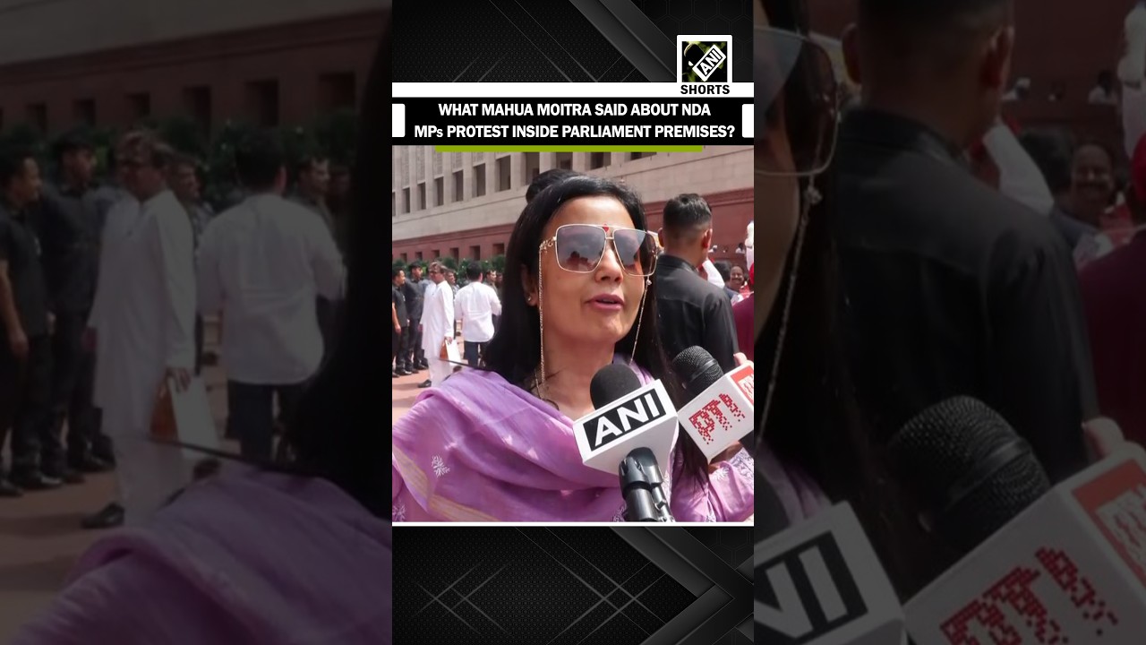 TMC MP Mahua Moitra said this on NDA MPs protest inside parliament premises