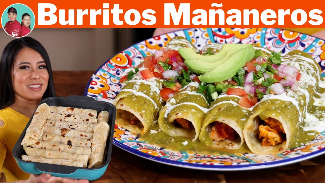 Burritos Mañaneros Bañados en Salsa Verde - NO Antes Vistos ** un Desayuno Espectacular **