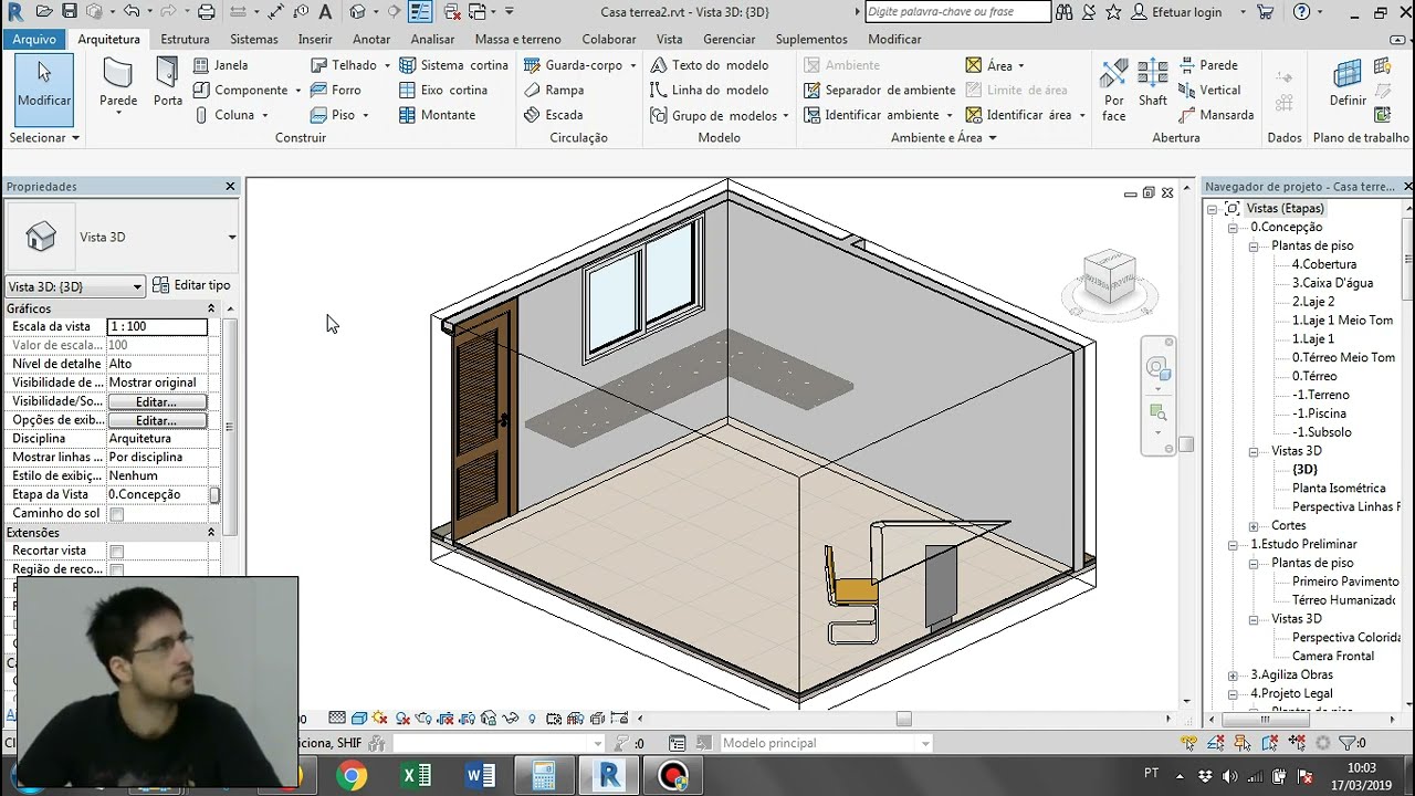 #Revit #B&aacute;sico #Curso 091 | Como criar componentes e m&oacute;veis com modelar no local e extrus&atilde;o