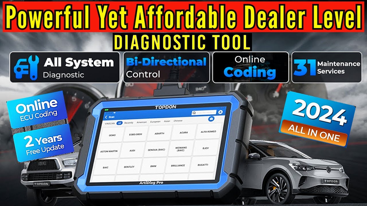 TopDon ArtiDiag Pro All Systems Автомобильный диагностический сканер. Тестирование и обзор / Скан...