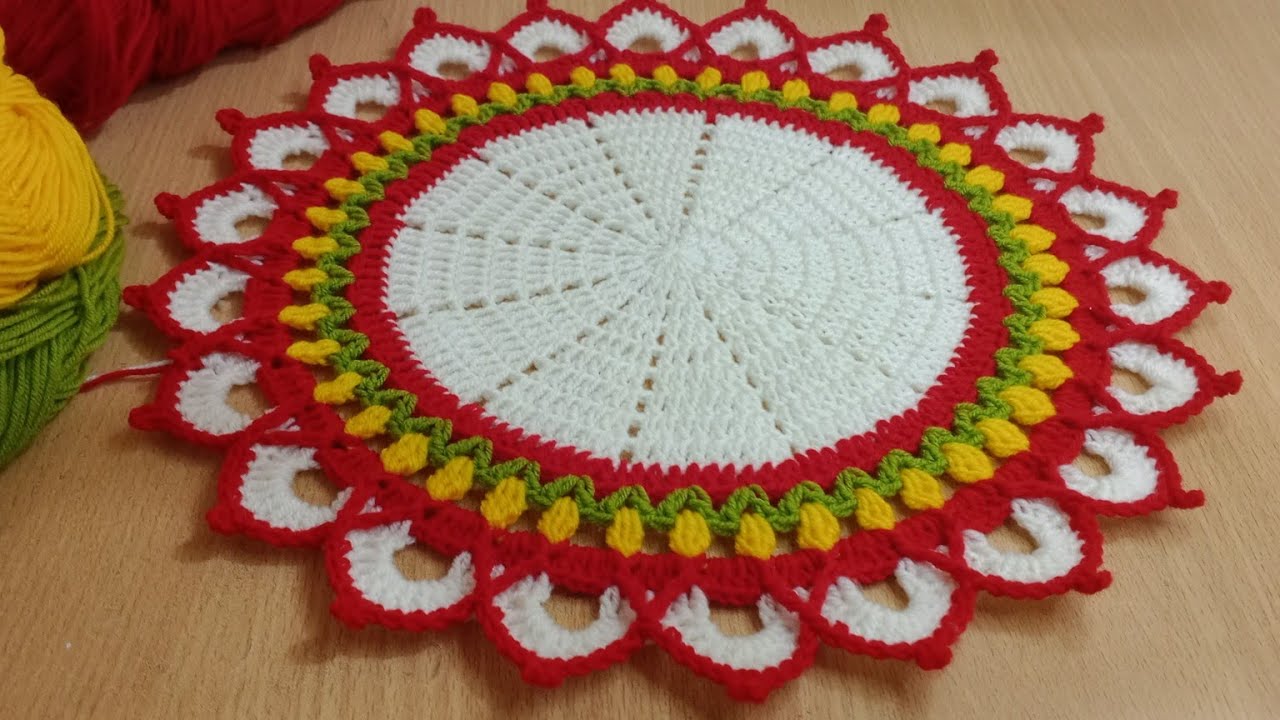 Round Table Crochet Designs | Small Crochet Doily Patterns @CrochetWithSamina9481
