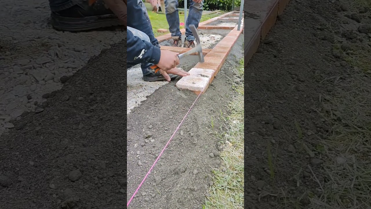 Avancement chantier dallage pose pave#2 #concrete #beton