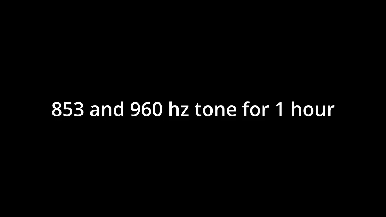 EBS/EAS 853 and 960 hz Attention Tone for 1 Hour