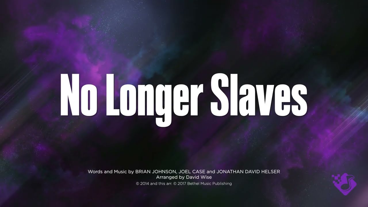 NO LONGER SLAVES - SATB (piano track + lyrics)