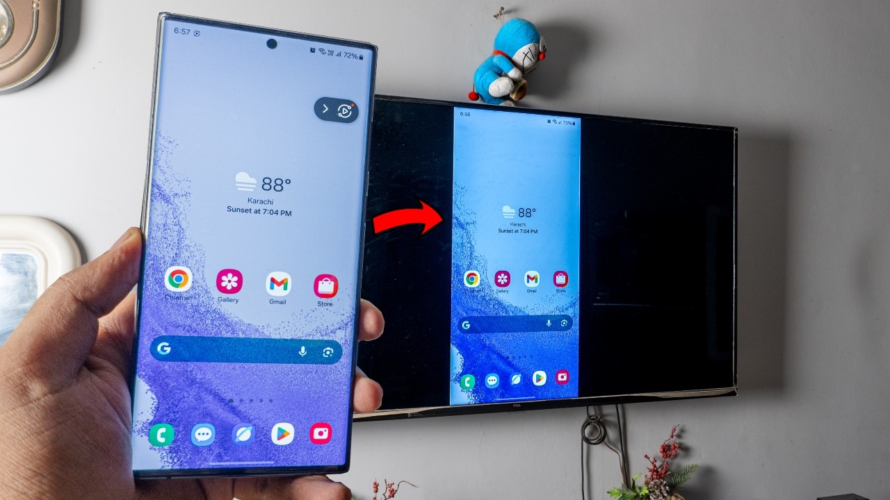 Screen Mirroring Samsung Galaxy to Android TV or Chromecast TV (Free & Wireless) 2025