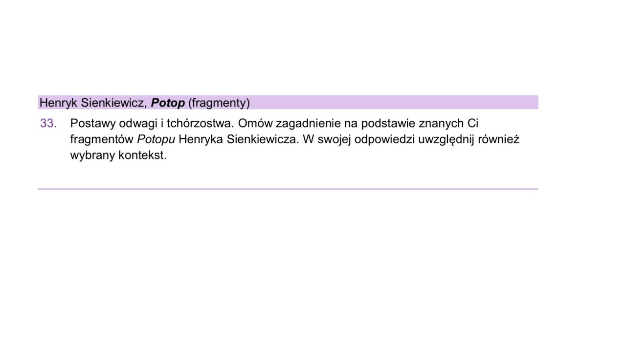 Pytanie jawne z Potopu
