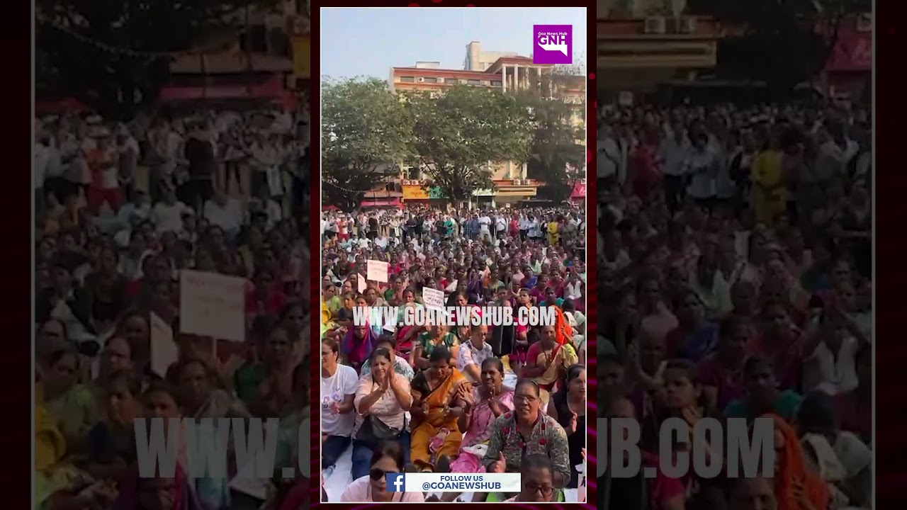 Large number of people gathered at Azad Maidan, Panaji to oppose 39A