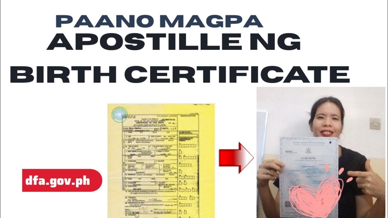 Paano magpa Apostille ng Birth Certificate?
