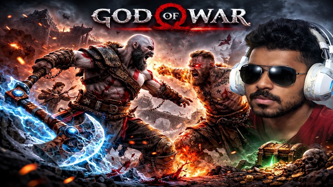 Kratos vs Baldur & Dauði Kaupmaðr | Massive Boss Fight | God of War