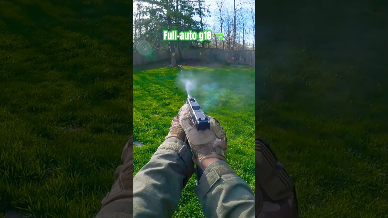 FULL AUTO GLOCK-18 EXTENDED MAG TEST FIRE (SLOW-MO) 🔥